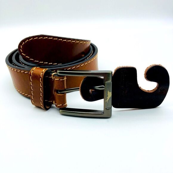 COPY - NWT Tommy Bahama Men’s Genuine Italian Leather Belt Size 34 Made in Italy - Picture 4 of 10